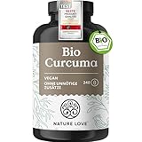 NATURE LOVE Bio Curcuma - 240 Kapseln - mit Curcumin aus Kurkuma und Piperin aus schwarzem Pfeffer - hochdosiert, vegan,...