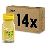 Kloster Kitchen Bio Ingwer Shot Classic 1SHOT 14 x 30 ml mit echten Ingwerstückchen I Ingwershot vegan in der To Go...