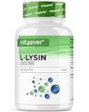 L-Lysin 2000-365 Tabletten - 1000 mg pro EINER Tablette - Aus pflanzlicher Fermentation - Laborgeprüft - Ohne unerwünschte...